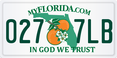 FL license plate 0277LB