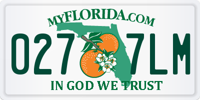 FL license plate 0277LM