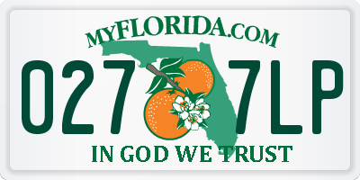 FL license plate 0277LP