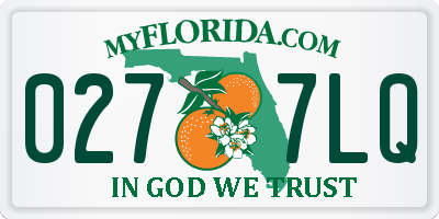 FL license plate 0277LQ