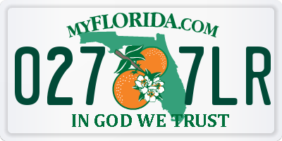 FL license plate 0277LR
