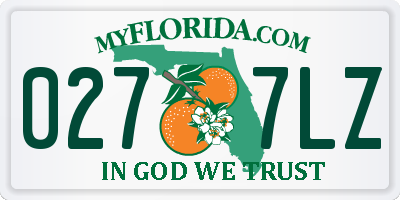 FL license plate 0277LZ