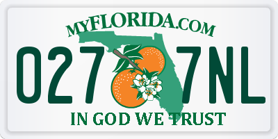 FL license plate 0277NL