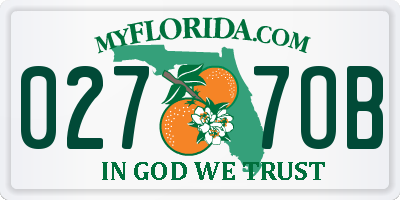 FL license plate 0277OB