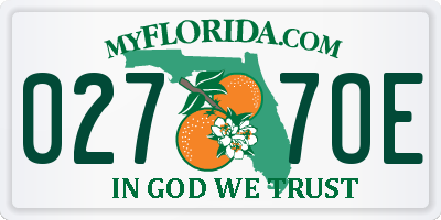 FL license plate 0277OE