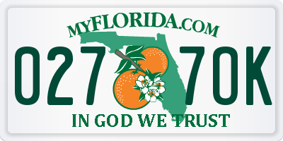 FL license plate 0277OK