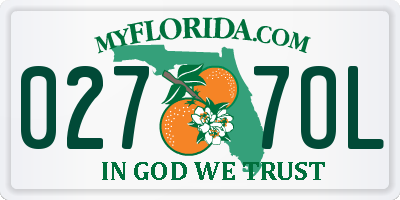 FL license plate 0277OL