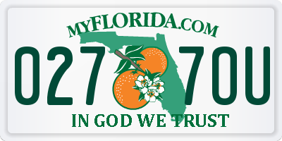 FL license plate 0277OU