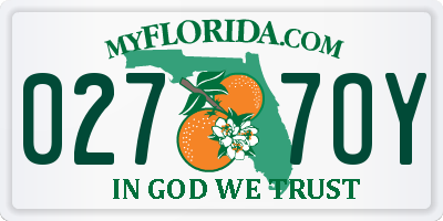 FL license plate 0277OY