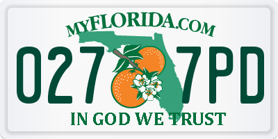 FL license plate 0277PD