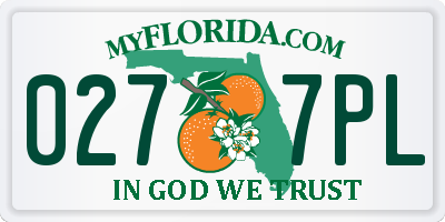 FL license plate 0277PL