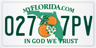 FL license plate 0277PV
