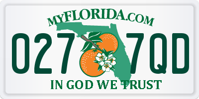 FL license plate 0277QD