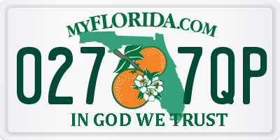 FL license plate 0277QP