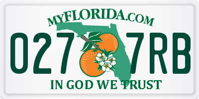 FL license plate 0277RB