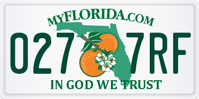 FL license plate 0277RF