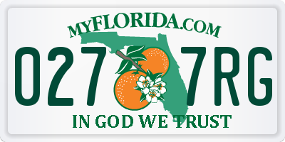 FL license plate 0277RG