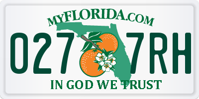 FL license plate 0277RH