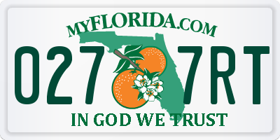 FL license plate 0277RT