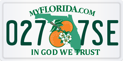 FL license plate 0277SE