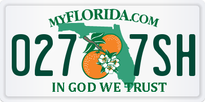 FL license plate 0277SH