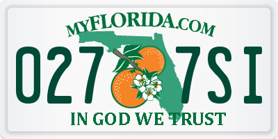 FL license plate 0277SI