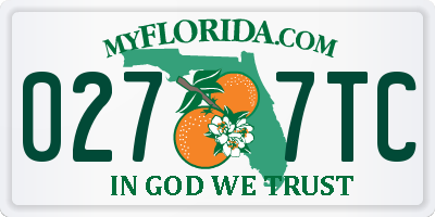 FL license plate 0277TC
