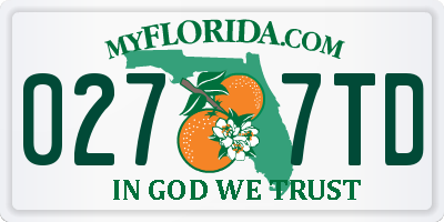 FL license plate 0277TD