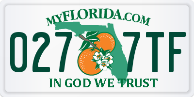FL license plate 0277TF