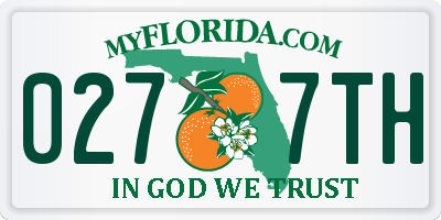 FL license plate 0277TH