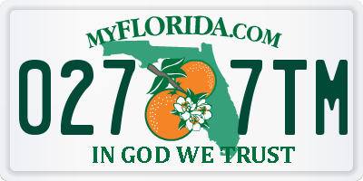 FL license plate 0277TM