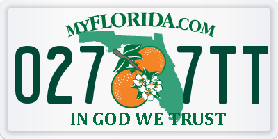 FL license plate 0277TT