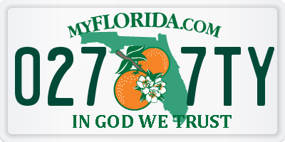 FL license plate 0277TY