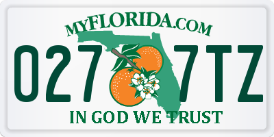 FL license plate 0277TZ