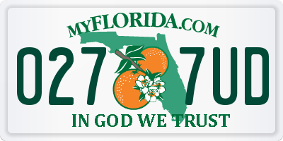 FL license plate 0277UD