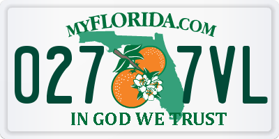 FL license plate 0277VL