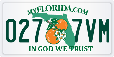 FL license plate 0277VM