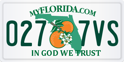 FL license plate 0277VS