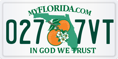 FL license plate 0277VT