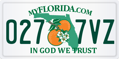 FL license plate 0277VZ