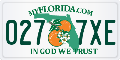 FL license plate 0277XE