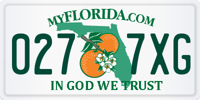 FL license plate 0277XG