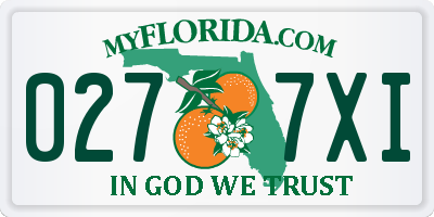 FL license plate 0277XI