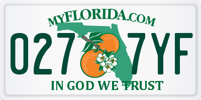 FL license plate 0277YF