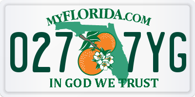 FL license plate 0277YG