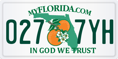 FL license plate 0277YH
