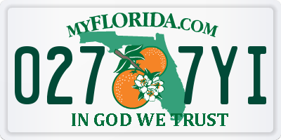 FL license plate 0277YI