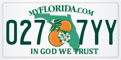 FL license plate 0277YY