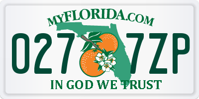 FL license plate 0277ZP