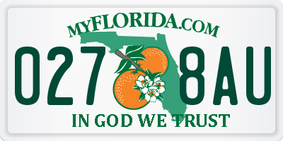 FL license plate 0278AU